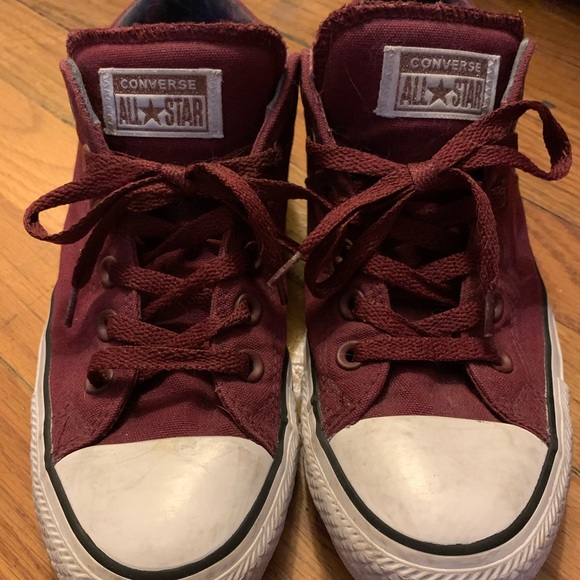 burgundy red converse
